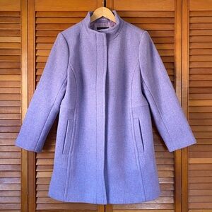 Talbots Coat Women's Size 14P Petite Albury Italian Wool Blend Stadium Lavender